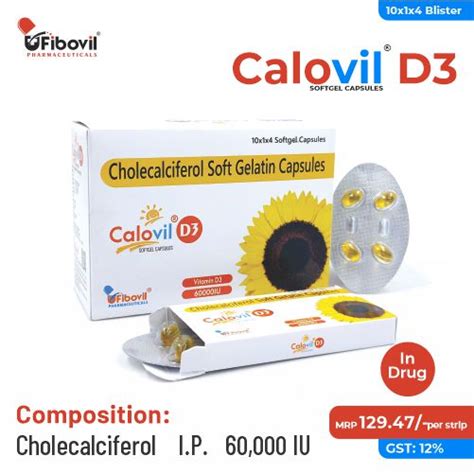 Calovil D Softgels Fibovil Pharmaceuticals