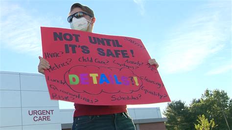 Red For Ed Tewksbury Teachers Rally As Group Returns To School