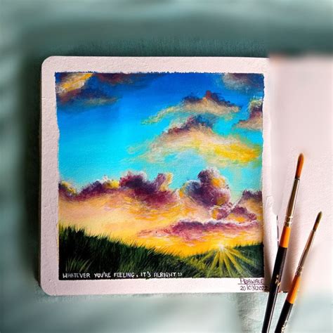 Sky Painting with Acrylic Paints - 30 Day Art Challenge