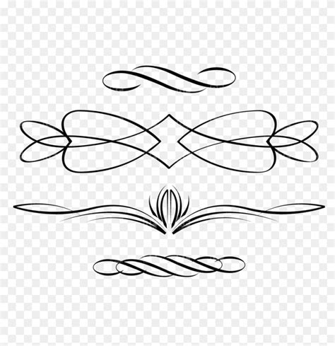 Calligraphy Lines Png Scroll Design Free Transparent Png 977x964