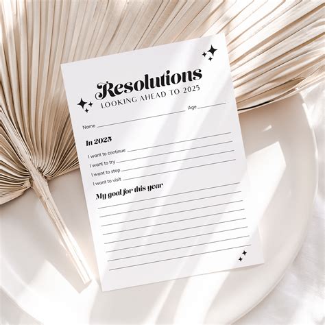 2025 New Year Resolutions Goal Setting List Printable – LittleSizzle