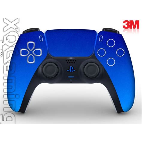 DualSense skin Metallic Blue Fire