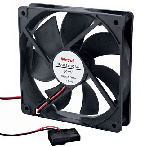 Wathai 120mm Fan 120mm X 25mm 4Pin 12V DC Brushless Computer Case