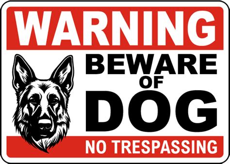 Warning Beware of Dog Sign - Shop Now w/ Fast Shipping