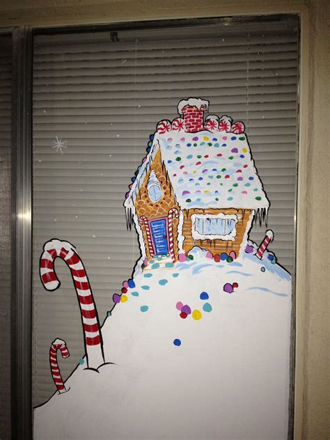 20+ Gingerbread House Window Painting