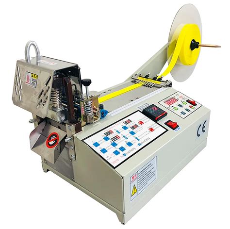 Automatic Hot Cold Ribbon Cutting Machine Nylon Webbing Cutter Narrow Woven Fabric Belts Cut