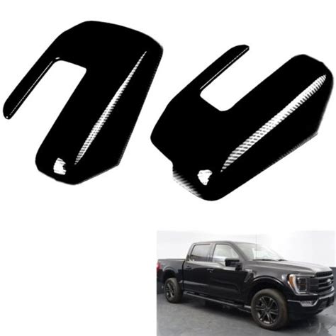 For 2021 2024 Ford F150 F 150 Gloss Black Mirror Covers Overlay With Turn Signal Ebay