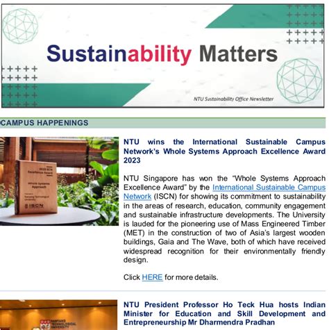 Sustainability News Ntu Singapore