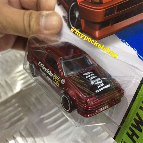 Hot Wheels Toyota Ae Corolla Spectraflame Red Hotwheels Workshop Drift Race