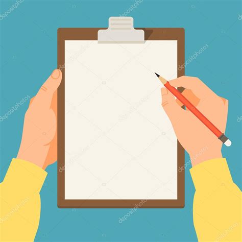 Clipboard With Blank Paper Stock Vector By Masha Tace 60821493