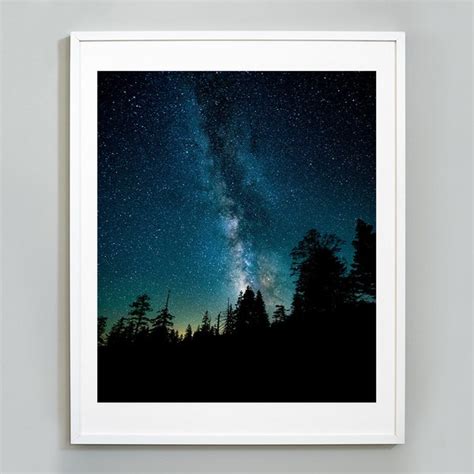 Night Sky Trees Etsy