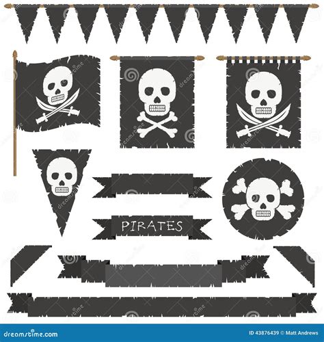 Drapeaux De Pirate Illustration De Vecteur Illustration Du Dessin