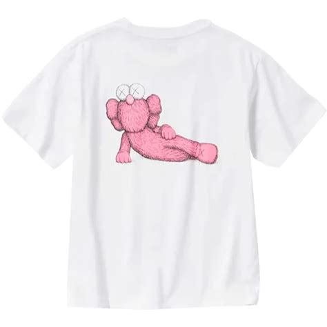 Kaws X Uniqlo Ut Short Sleeve Graphic T Shirt Whitepink Shoebuya