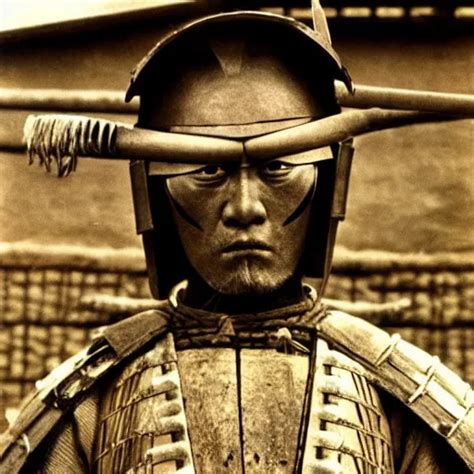 Krea A Samurai Wearing Armor In A Japanese Village Shot By Akira