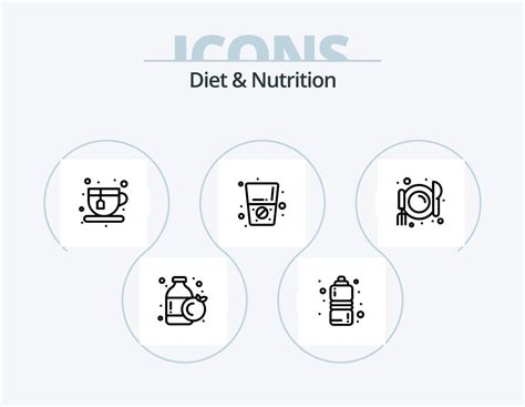 Paquete De Iconos De Línea De Dieta Y Nutrición 5 Diseño De Iconos Dieta Huevos Hervidos