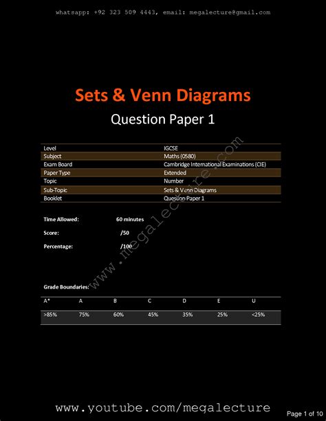 Solution 12 1 Sets Venn Diagrams Cie Igcse Maths 0580 Ext Theory Qp