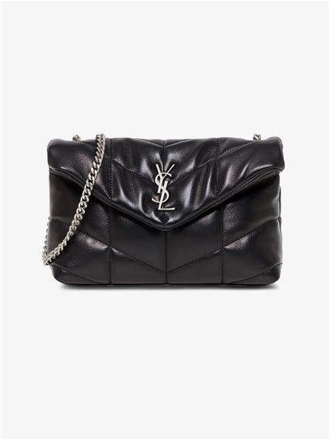 Saint Laurent Mini Loulou Puffer Bag In Black Lyst