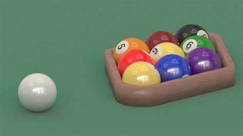 3d 9 Ball Pool Balls Model Turbosquid 2051900