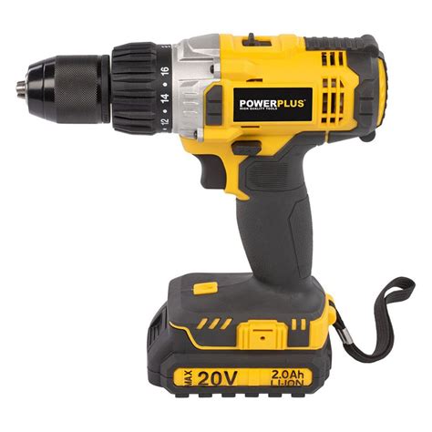 Powerplus POWX00445 20V 50Nm Cordless Screwdriver Drill Silver Bricoinn