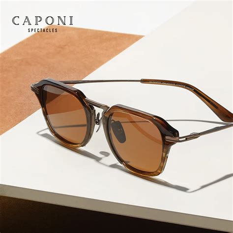 CAPONI Gafas De Sol Polarizadas Para Hombre Lentes De Acetato De