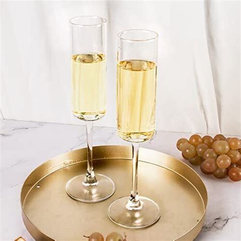 Cylinder Champagne Flutes Champagne Flute Glass Set Of 12 Clear