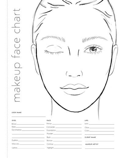 Makeup Face Charts Free Saubhaya Makeup