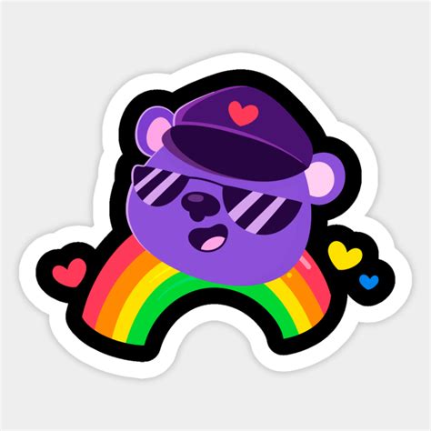 Gay Bear LGBTQ Pride Rainbow Equality Bear Sticker TeePublic