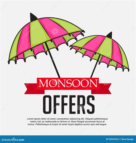 Monsoon Offers stock illustration. Illustration of discount - 93923433