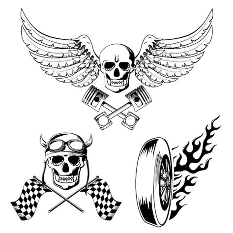 Oldschool Tattoos Set Gratis Vector