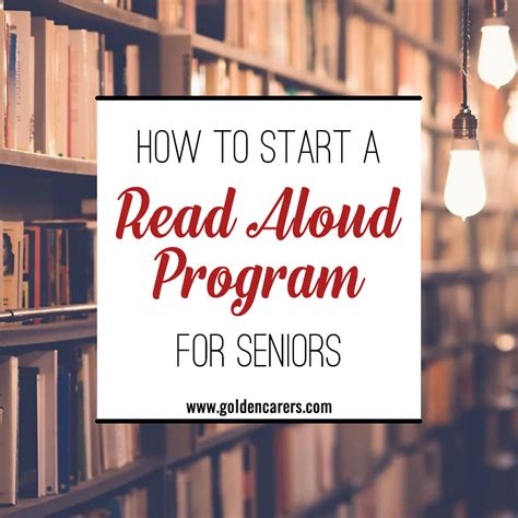 How to Start a Read Aloud Program for Seniors