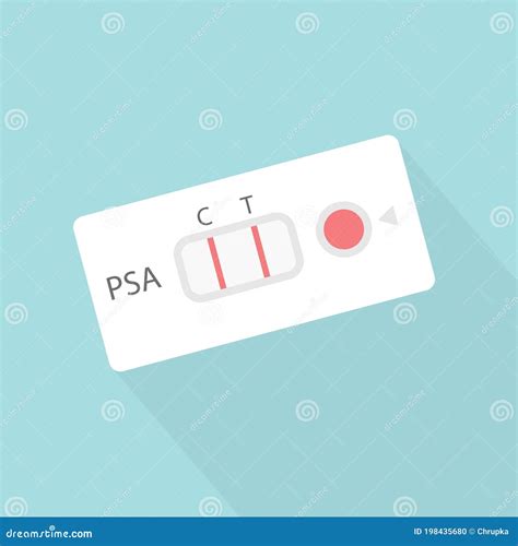 PSA Prostate Specific Antigen Positive Result Rapid Test Stock Vector