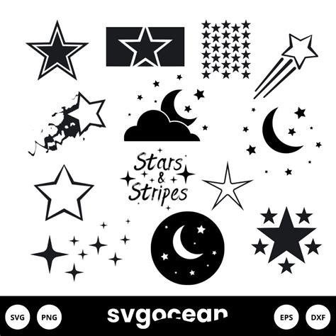 Stars Svg Bundle Vector For Instant Download Svg Ocean — Svgocean