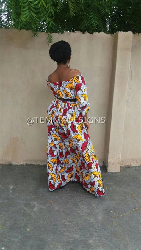 Hibiscus African Maxi Dress African Dress Ankara Maxi Dress