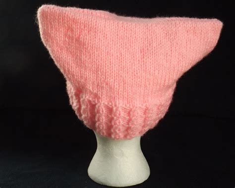 Pussy Hat Protest Hat Cat Ear Hat Pink Protest Hats Etsy