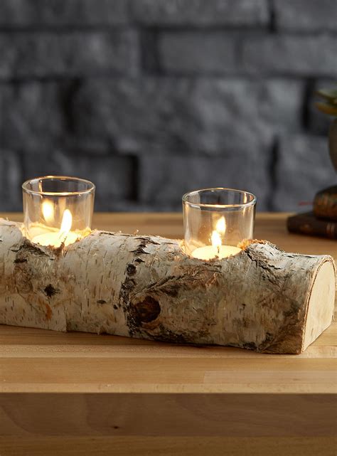 Rustic Log Candle Holder Extreme Couponing Mom