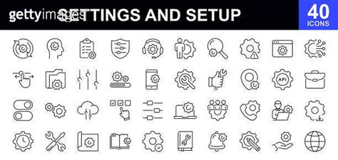 Setting And Setup Icon Set Ui Icon Set Contains Such Icons As Gear