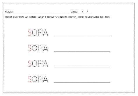 Como Se Escreve O Nome Sofia - COISINHAS DA TIA POLI: Outros nomes para cobrir