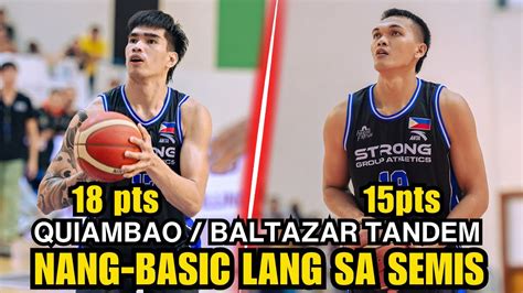 KEVIN QUIAMBAO X JUSTIN BALTAZAR SEMIS HIGHLIGHTS Strong Group