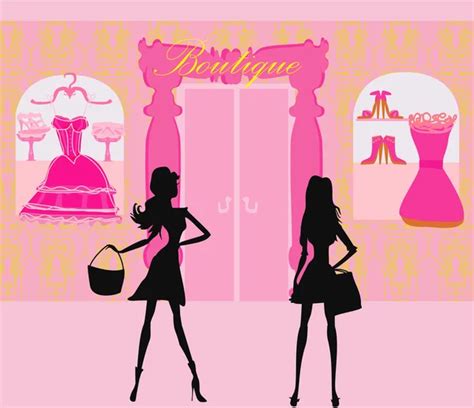 Girls Shopping Stock Vectors Royalty Free Girls Shopping Illustrations