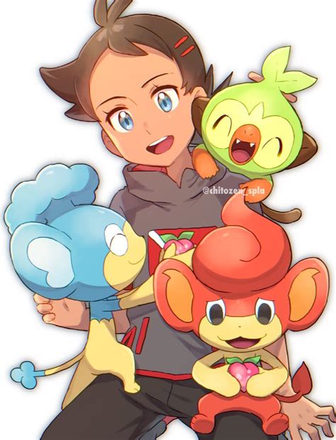 Grookey Goh Panpour And Pansear Pokemon And More Drawn By