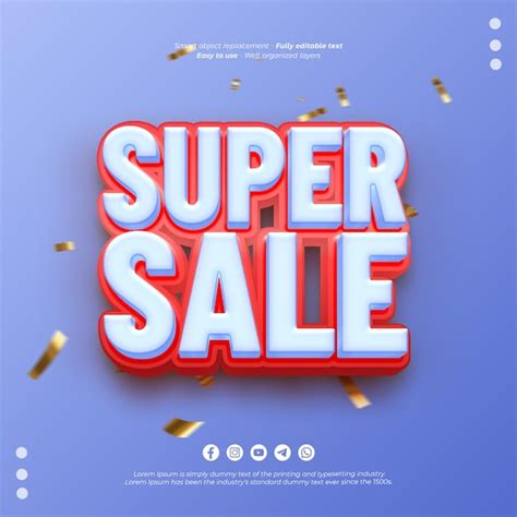 Premium Psd Psd Super Sale Modern Banner Promotional With Editable 3d