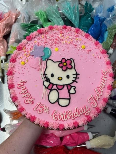 Hello Kitty Birthday Cookie Cake - Hayley Cakes and Cookies Hayley ...