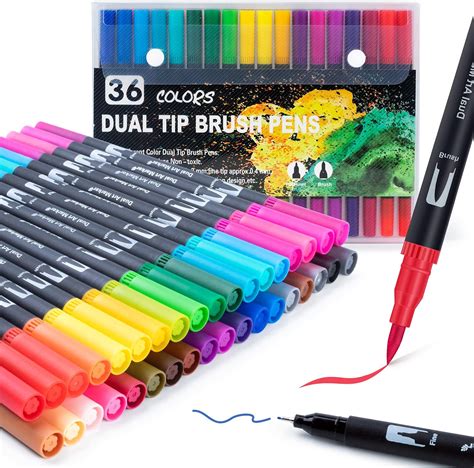 Peakness Dual Brush Pen Filzstifte Set 40 Farben Aquarellstifte Mit