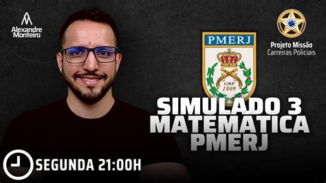 PMERJ Matemática Simulado 3 Projeto Missão YouTube