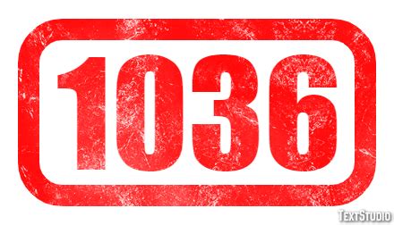1036 Text Effect and Logo Design Number