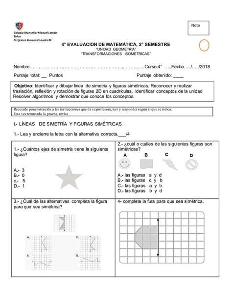 Prueba Transformaciones Isometricas 1 PDF