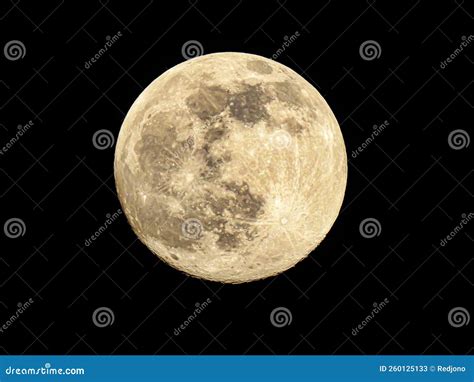 Full Moon Showing Craters Isolated on Black Background in Night Sky Stock Image - Image of luna ...