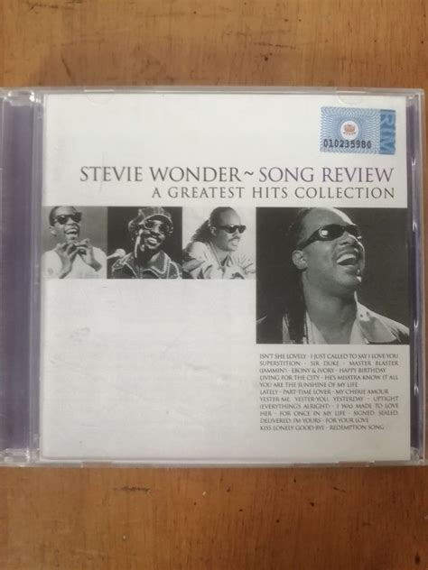 Stevie Wonder Song Review A Greatest Hits Collection Audio Cd