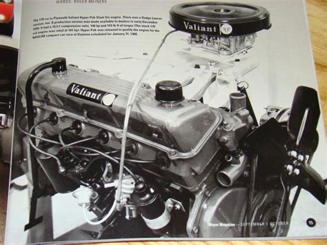 Plymouth Hyper Pak Slant Six Engine With Long Throw Intake Manifold