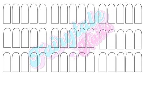 Waterslide Nail Decal Templates Frenchtip And Square Tip Bonus 5xl Decal